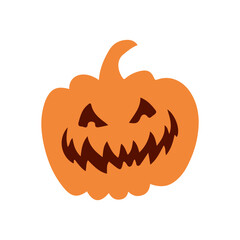 halloween pumpkin with facial expression, vector, silhouette, vector illustration, abstract, art, 3d rendering
