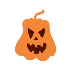 halloween pumpkin with facial expression, vector, silhouette, vector illustration, abstract, art, 3d rendering