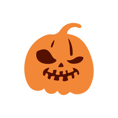 halloween pumpkin with facial expression, vector, silhouette, vector illustration, abstract, art, 3d rendering