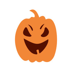 halloween pumpkin with facial expression, vector, silhouette, vector illustration, abstract, art, 3d rendering