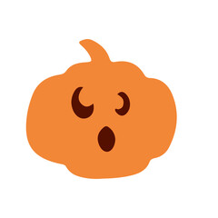 halloween pumpkin with facial expression, vector, silhouette, vector illustration, abstract, art, 3d rendering