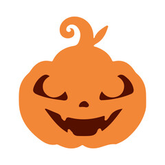 halloween pumpkin with facial expression, vector, silhouette, vector illustration, abstract, art, 3d rendering