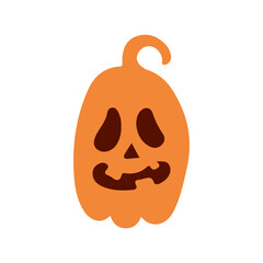halloween pumpkin with facial expression, vector, silhouette, vector illustration, abstract, art, 3d rendering