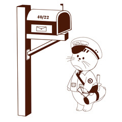cat with mailbox