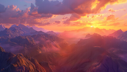 Naklejka premium realistic high-resolution photo of mountains, with detailed background