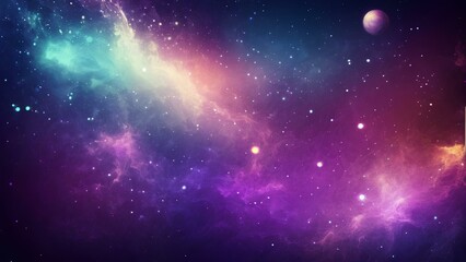 Space background, dreamy space scenery, high definition clear, space background picture