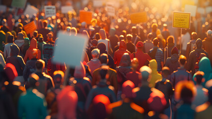 Obraz premium realistic high-resolution photo of protest, with detailed background