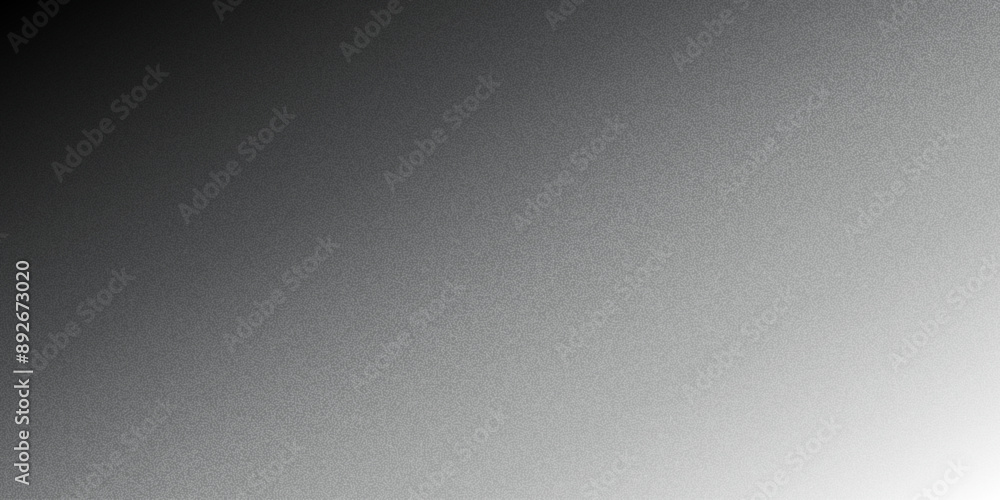 Poster Grey gradient background, abstract black and white grain gradation texture, vector noise texture abstract background