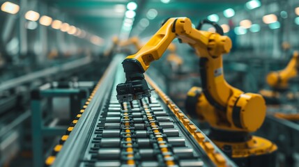 Robotic arm, picking and placing objects, industrial