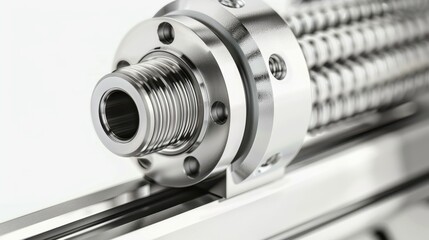 Fototapeta premium A machine with a silver casing and a silver ball inside