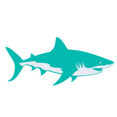 shark animal vector, logo, vector illustration, abstract, art, 3d rendering, silhouette