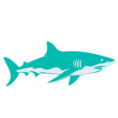 shark animal vector, logo, vector illustration, abstract, art, 3d rendering, silhouette