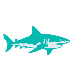 shark animal vector, logo, vector illustration, abstract, art, 3d rendering, silhouette