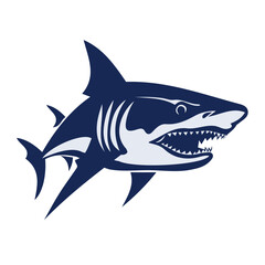 cute scary shark vector, logo, vector illustration, abstract, art, 3d rendering, silhouette