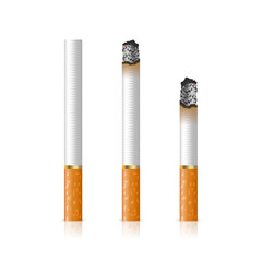 Set of realistic different Cigarette Burn