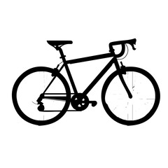 Obraz premium bicycle vector, logo, vector illustration, abstract, art, 3d rendering, silhouette