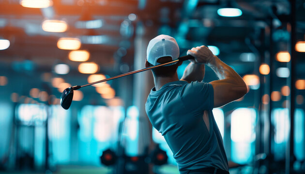 Golf Fitness Exercises to improve golf performance, sportspecific training, concept