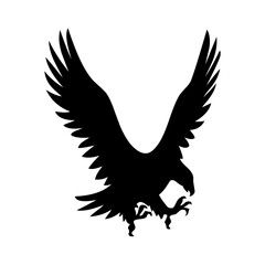 Eagle icon. Falcon Silhouette. Hawk element