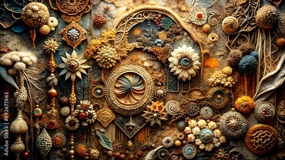 Leinwandbilder layers of color and material come together to create a tangible visual experience generative ai ai-a