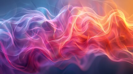 Obraz premium Abstract colorful smoke background with flowing lines and vibrant hues.