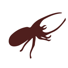 brown silhouette animal, logo, vector illustration, abstract, art, 3d rendering, silhouette