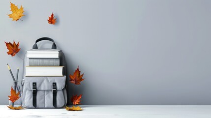 A Backpack Filled With Autumn Knowledge