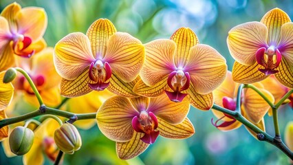 Branch, Close-up orchid flower, branch in cachepot, for advertising, calendar