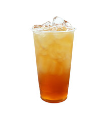 A cup of ice Tea on white