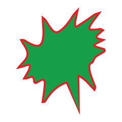 comic green speech bubble vector, logo, vector illustration, abstract, art, 3d rendering, silhouette