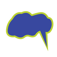 comic speech bubble blue vector, logo, vector illustration, abstract, art, 3d rendering, silhouette