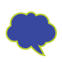 comic speech bubble blue vector, logo, vector illustration, abstract, art, 3d rendering, silhouette