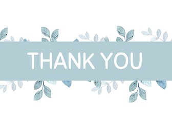 spring floral design for thank you  card