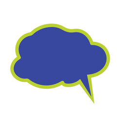 comic speech bubble blue vector, logo, vector illustration, abstract, art, 3d rendering, silhouette