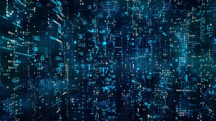 Binary Data Software Programming Code Background. Random Parts of Program Code. Digital Data Technology Concept. 1 0 Machine Code. Random Binary Data Matrix Wide Vector Illustration.