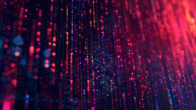 Binary Data Software Programming Code Background. Random Parts of Program Code. Digital Data Technology Concept. 1 0 Machine Code. Random Binary Data Matrix Wide Vector Illustration.
