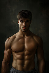 Fototapeta premium muscle man looking at camera