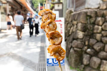 湘南「江の島」で食べた「ホタテ焼き串」