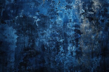 Fototapeta premium Blue grunge concrete wall texture - vintage abstract background. Seamless dark blue grunge wall pattern. Blue abstract textures on concrete background