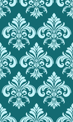 damask vector seamless pattern. Ornate Damask flower ornament. Vector classical luxury old fashioned damask ornament, royal victorian seamless texture for wallpapers, textile, wrapping.