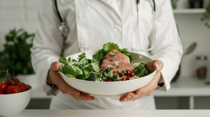 A nutritionist preparing a healthy meal plan for a patient with high cholesterol