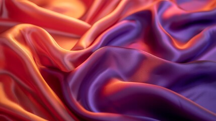 fabric texture background, satin, close up, focus on, rich colors, Double exposure silhouette with satin