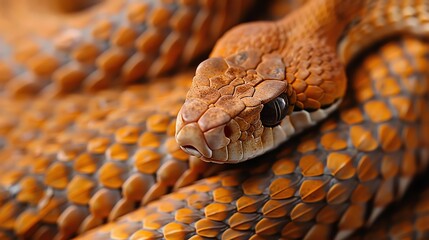 Fototapeta premium Extreme close-up of a snake's scales, highlighting the texture and patterns