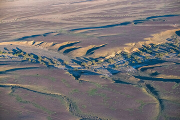 Namibia, the Namib desert, wild landscape, panorama in rain season
