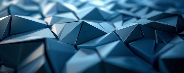 Abstract blue geometric background with 3d triangles. Perfect for modern designs.