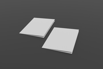 Blank A4 Brochure Folded In Half