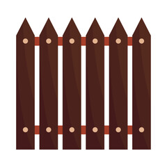 Illustration of a cartoon wooden fence element