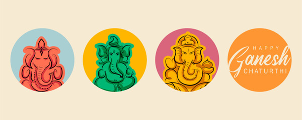 Lord Ganpati background for Ganesh Chaturthi festival of India