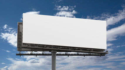 Mockup of a outdoor billboard against the sky