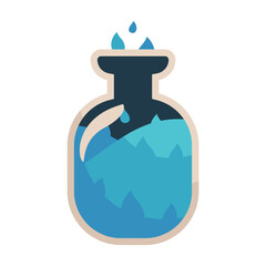 magic bottle of elixir Color vector illustration