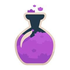 magic bottle of elixir Color vector illustration